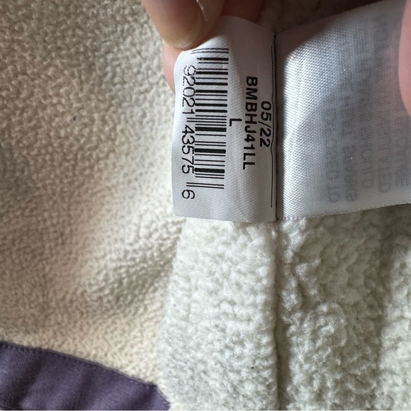 Sherpa Purple Lined Hooded Jacket Kids L Zip Up Barn Winter Coat Blue Mountain - Picture 15 of 16